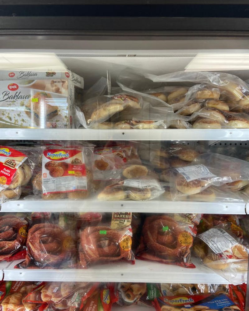 Shelves inside Istanbul Turkish Market in West Haven