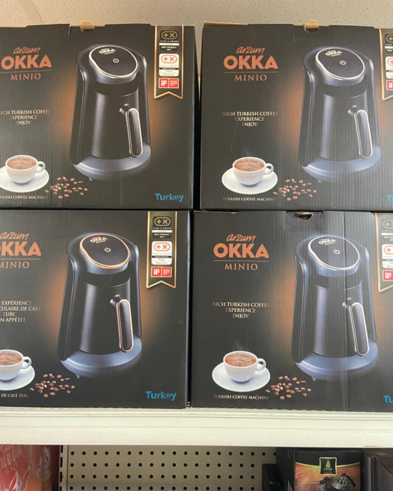 Turkish coffee sets and gift items on display